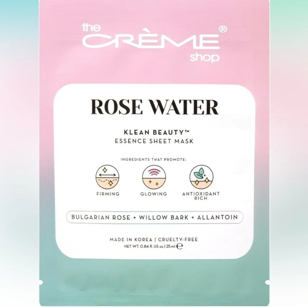 The Crème Shop Sheet Mask Variety 4-Pack – Rose Water, Vitamin‎ C + MORE!